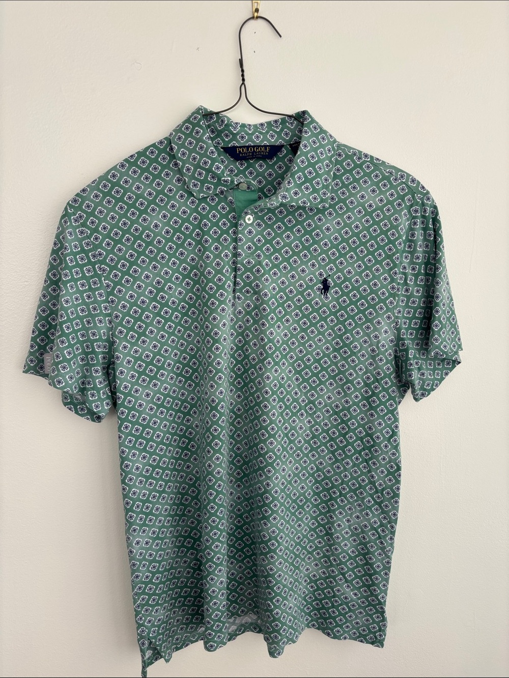 Ralph Lauren Green Patterned Polo Shirt